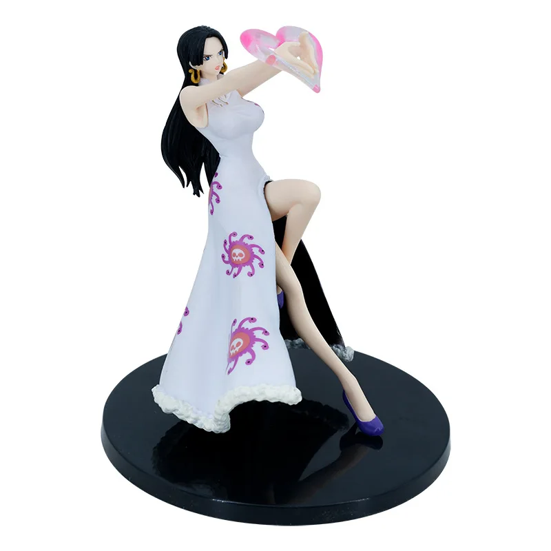

17.5cm One Piece Luffy Sexy Cheongsam Boa Hancock Pink Love Hundred Scenes Of Pirates Pvc Action Figures Model Dolls Toys Gifts