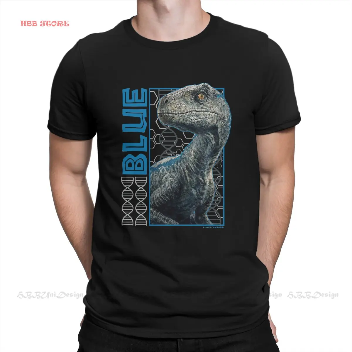 Blue Unique TShirt Jurassic Park Dinosaurs Film Comfortable Hip Hop Gift Clothes  T Shirt Short Sleeve Ofertas