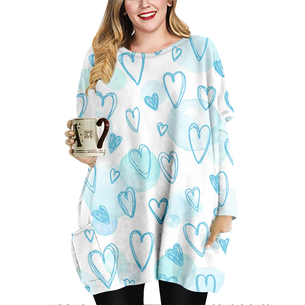 

Summer 2022 Women Love Printed T-shirt Female Casual Vintage T-shirt Clothing Top Long Sleeve Blouse Oversized