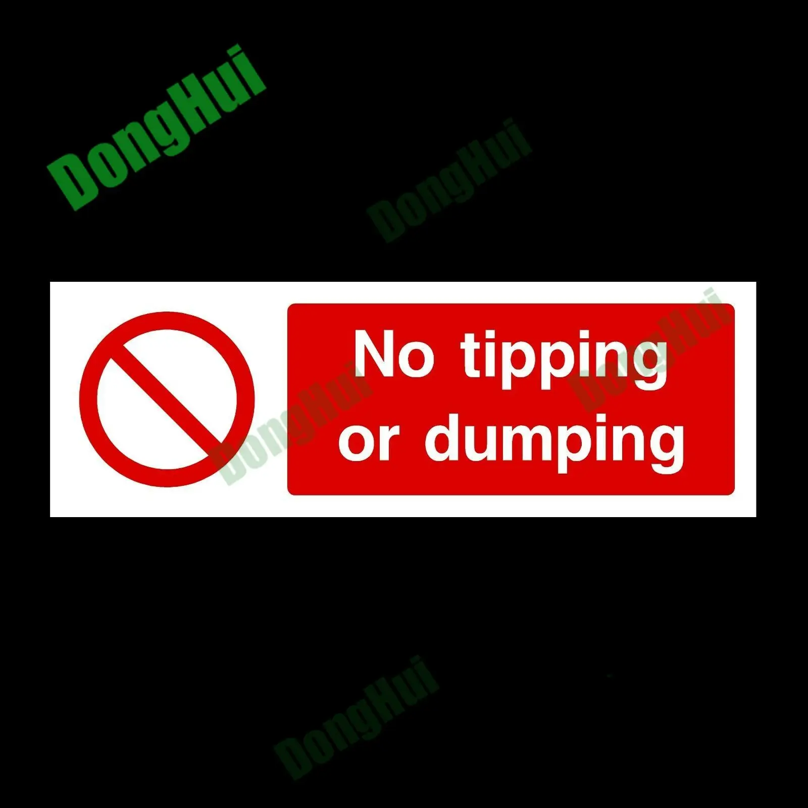 

No Tipping or Dumping Warning Danger Plastic Sign OR Sticker PVC Waterproof Car Sticker Car Window Decal Construction Sites