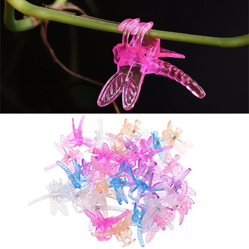 

Зажимы для орхидеи в виде стрекозы, симпатичные пластиковые зажимы для ухода за растениями, цветов, лозой, 10 шт.