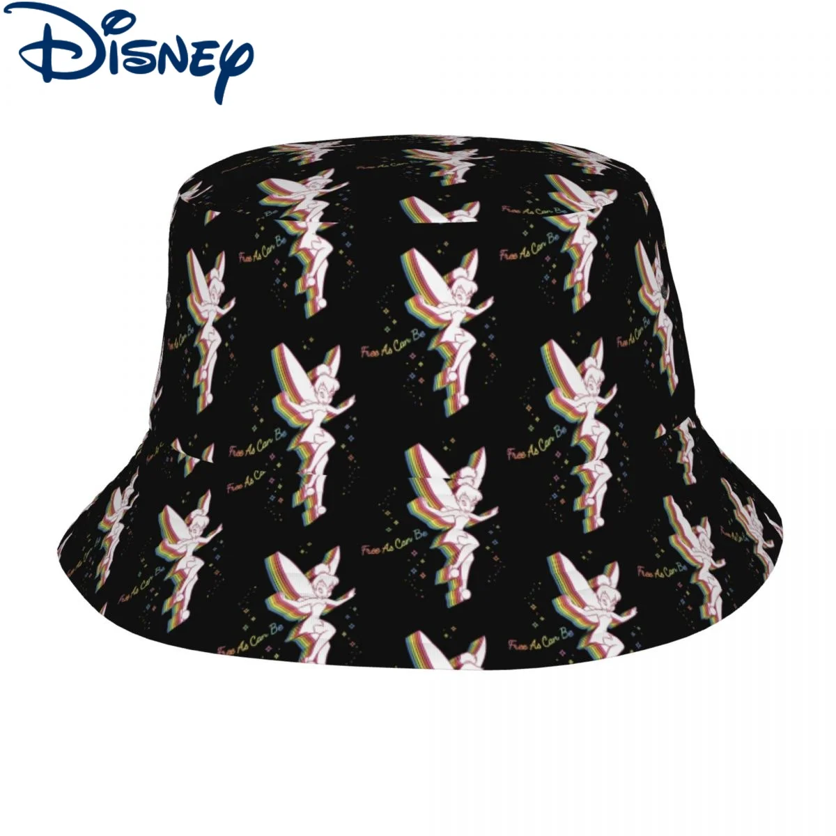 

Peter Pan Pride Tinker Bell Rainbow Bob Hat Getaway Headwear Accessories Disney Fisherman Hat for Outdoor Sport Woman Boonie Hat