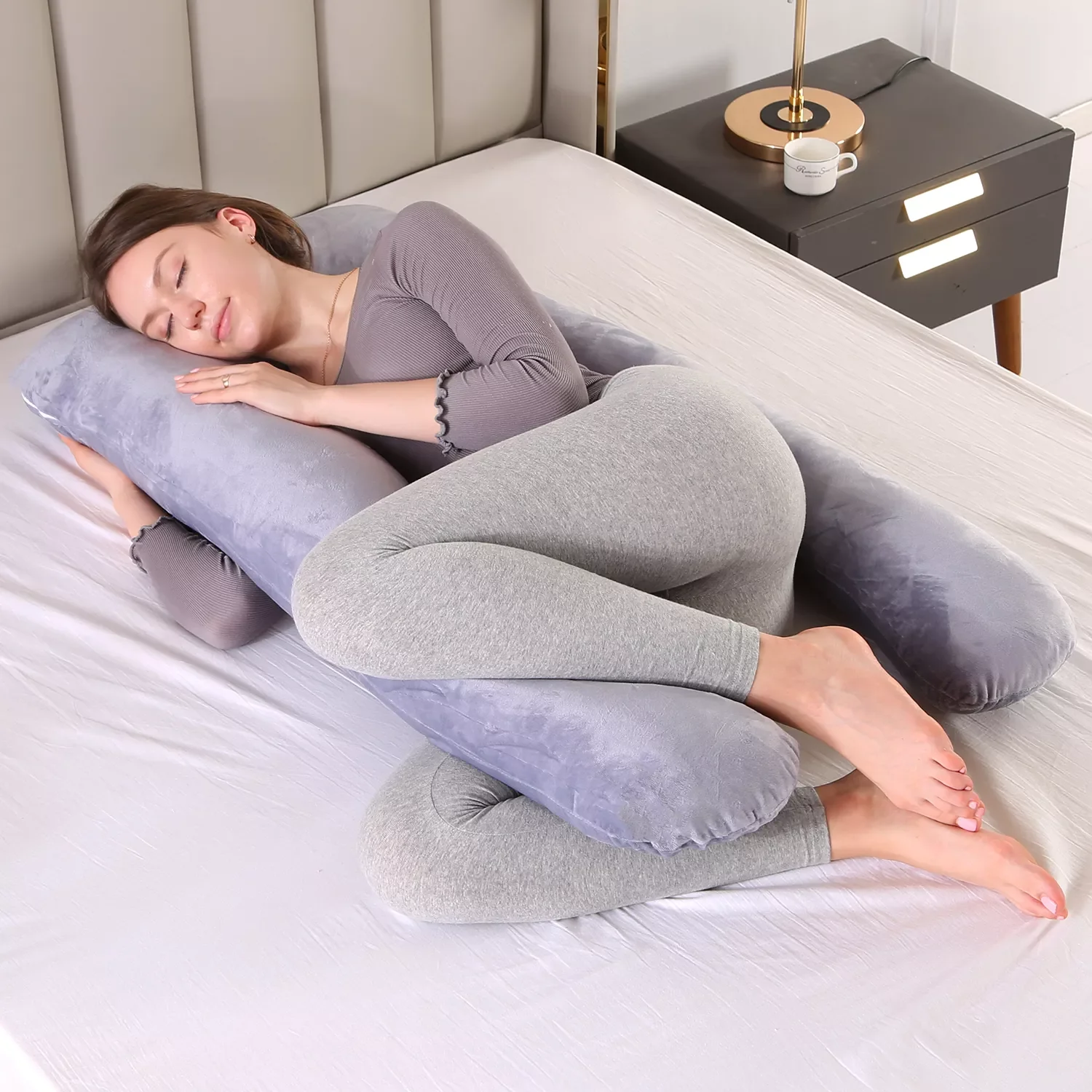 

2023 U shape Maternity Pillows Pregnancy Body Pillow Pregnant Women Side Sleepers Bedding Pillows Dropshipping duvet cover carpe