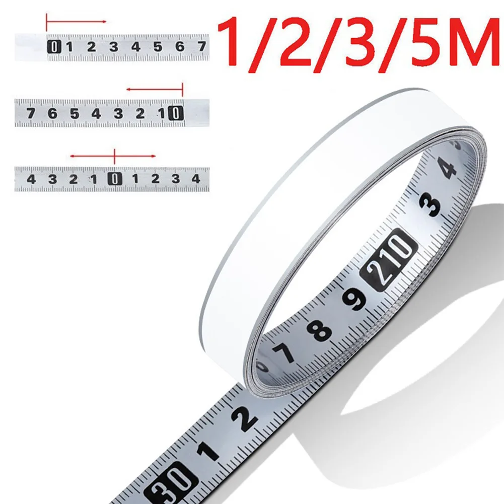 

1-5m Stainless Steel Miter Track Tape Measure Self Adhesive Metric Scale Ruler Rust-Proof Durable And Wear-Resistan Ruler