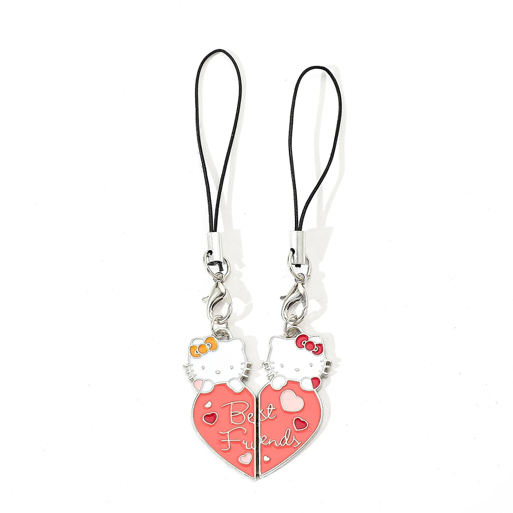 Sanrio аниме персонаж Hello Kitty брелок Cat в форме сердца пары для друзей пара ювелирных