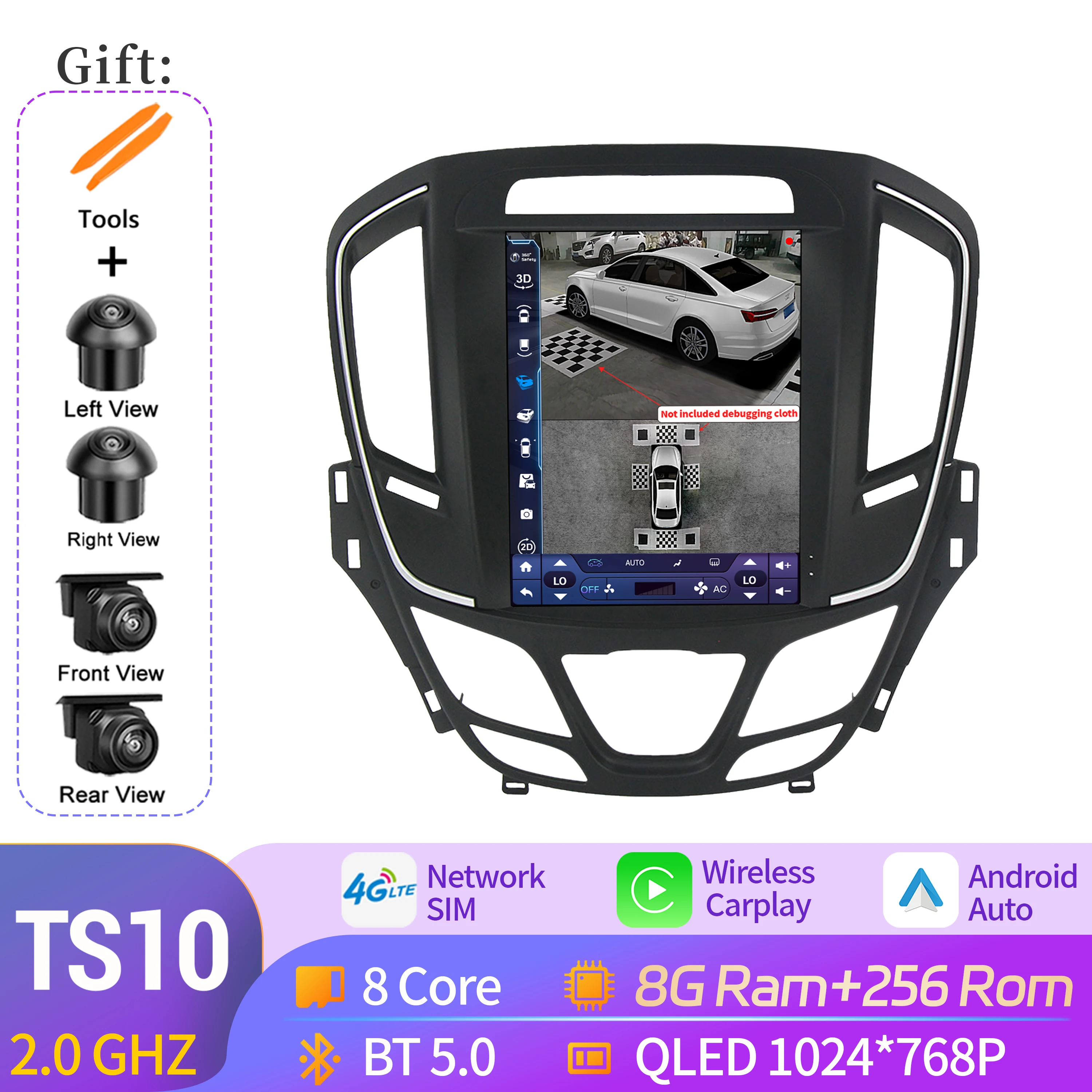 

9,7 ′′для Opel Insignia Buick Lacrosse Regal 2014-2018 Android авто радио автомобильный радиоприемник Carplay мультимедийная навигация QLED экран