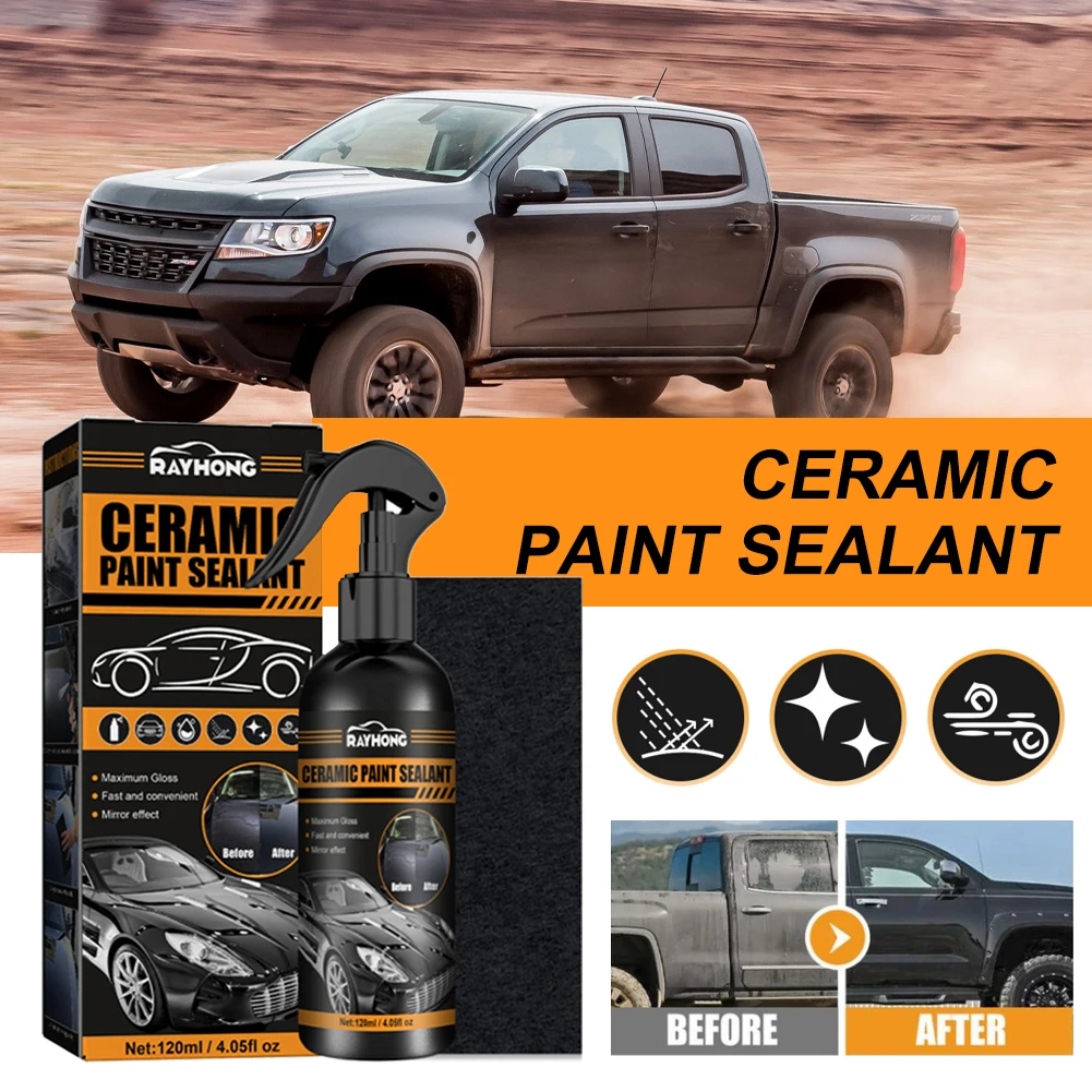 

New Auto Quick Ceramic Coating Spray Paint Sealant Liquid Car Polish Wax Anti Rain With Nano Cloth For BMW VW Tesla Maintenance