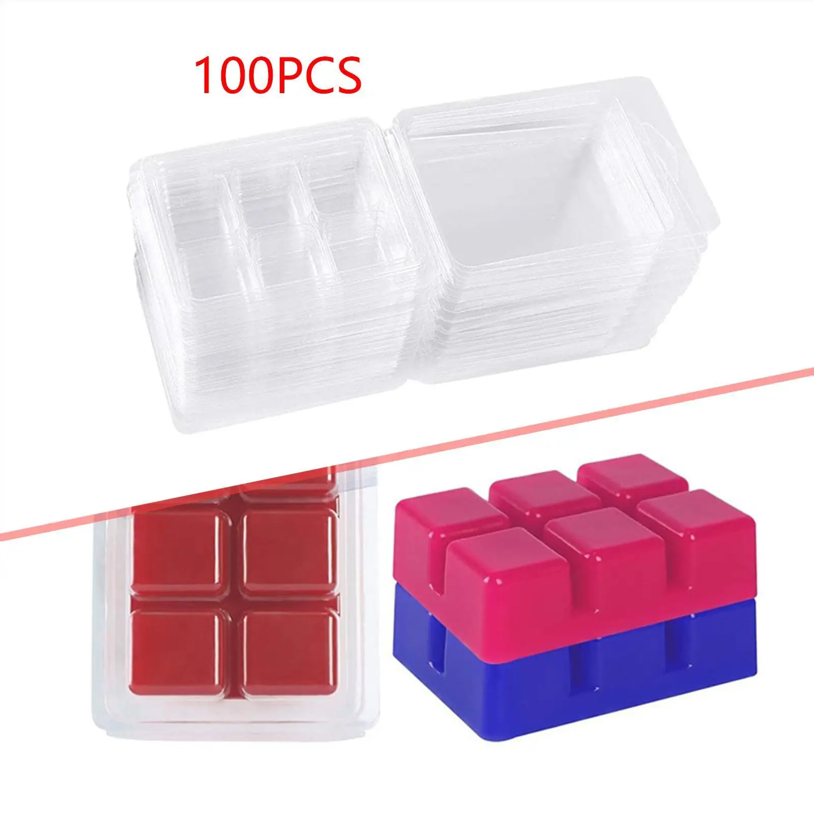 100 Шт. Прозрачные Формы Для Свечей Из ПЭТ Плавления Воска Поделки Шоколада Своими