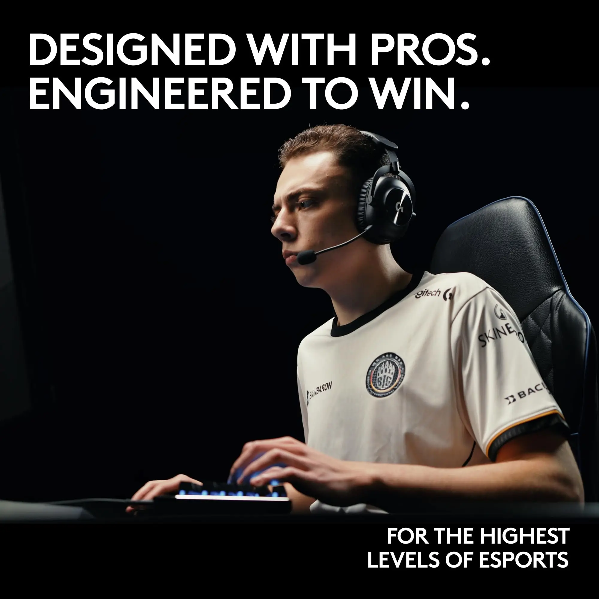 Фото Беспроводная гарнитура Logitech G PRO X 2 с микрофоном, 50-мм графеновыми динамиками, трехрежимным подключением Lightspeed, шумоподавлением, для киберспорта, игровые наушники №2