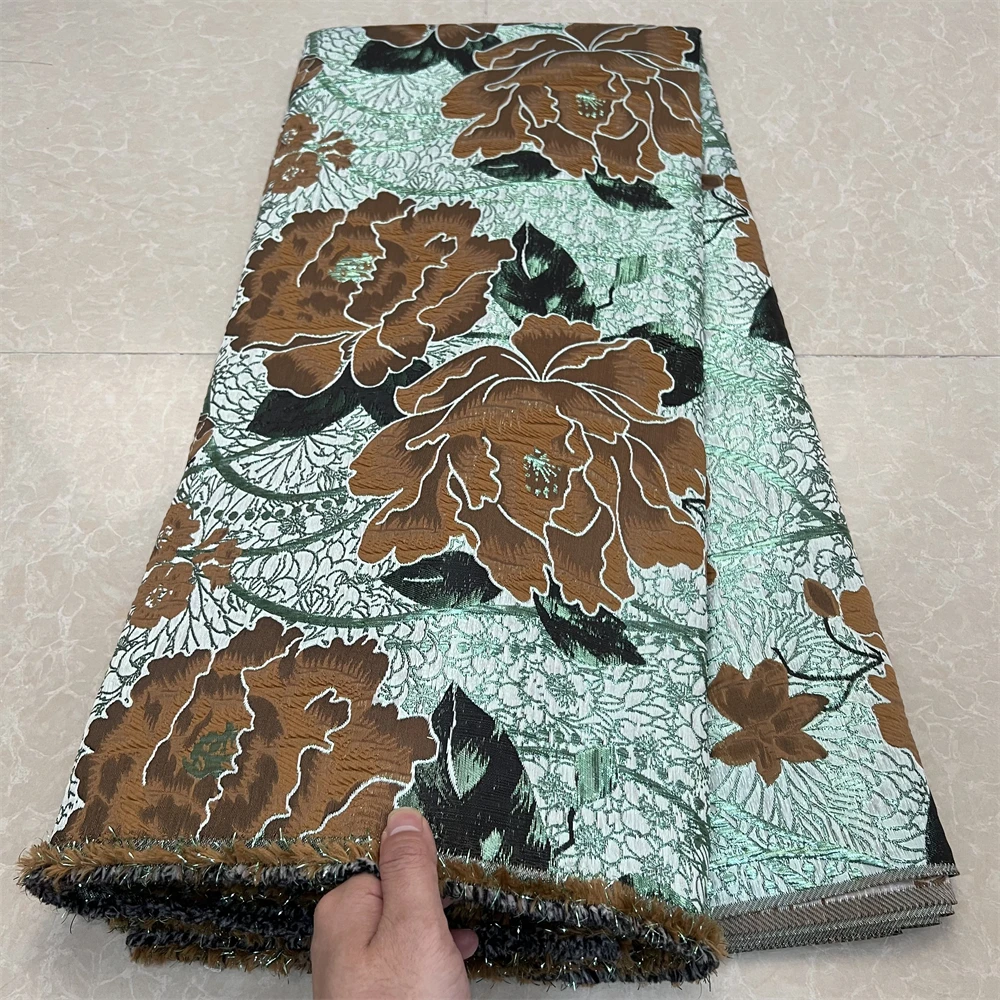 Нигерийская африканская жаккардовая кружевная ткань вышивка 2024 вечерние платья
