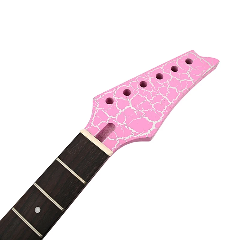 

24 Frets Ice Crack Maple Guitar Neck Rosewood Fretboard Inlay Dots For Electric Guitar Neck Replacement