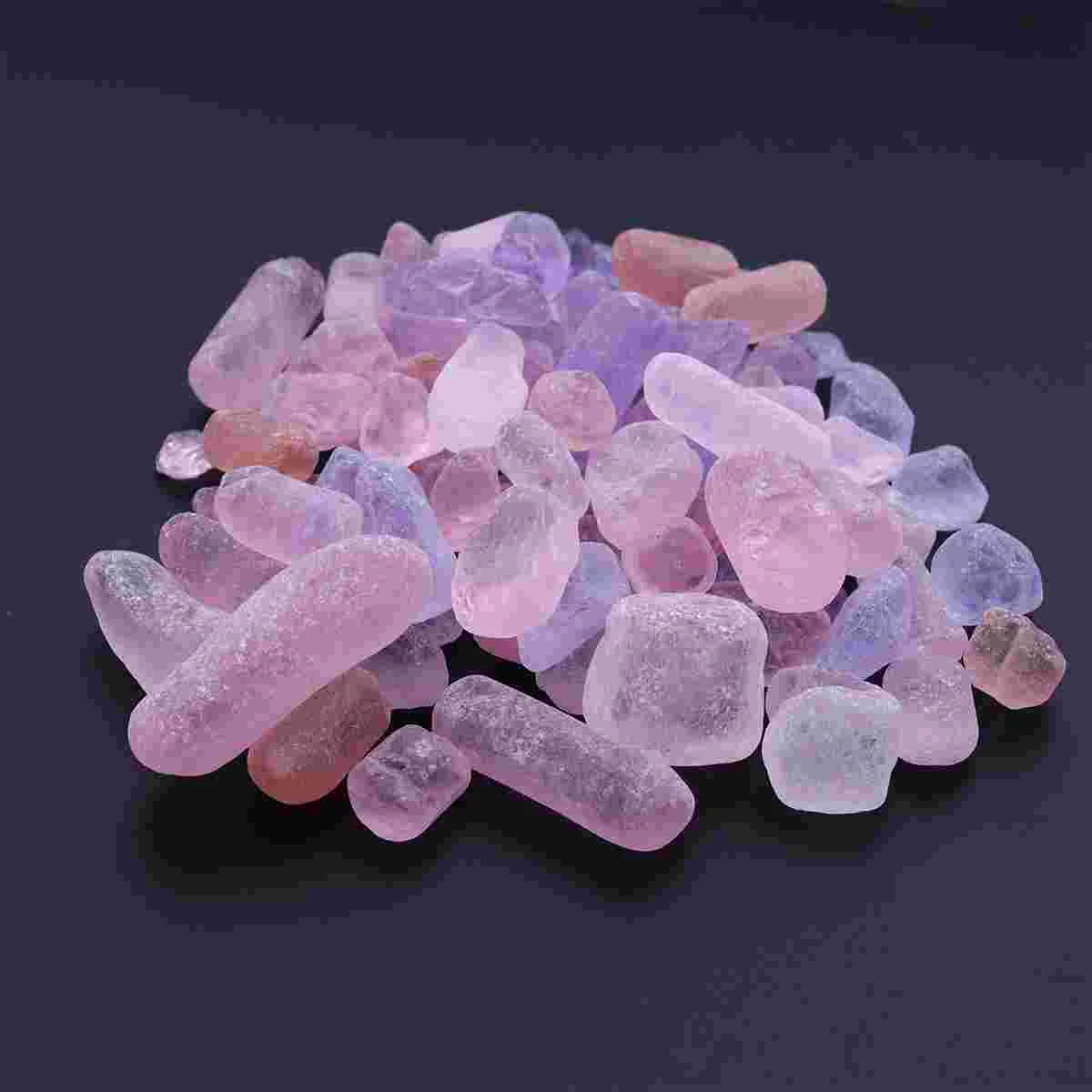 

Gravel Stones Pebbles Aquarium Decorative Substrate Glow River Garden Tank Polished Dark The Tumbled Crystal Pebble Luminous