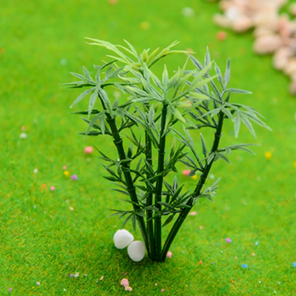 

Mini Plastic Bamboo Tree Sand Table Model Artificial Miniature Fake Bamboo Plant DIY Craft Micro Landscape Decoration