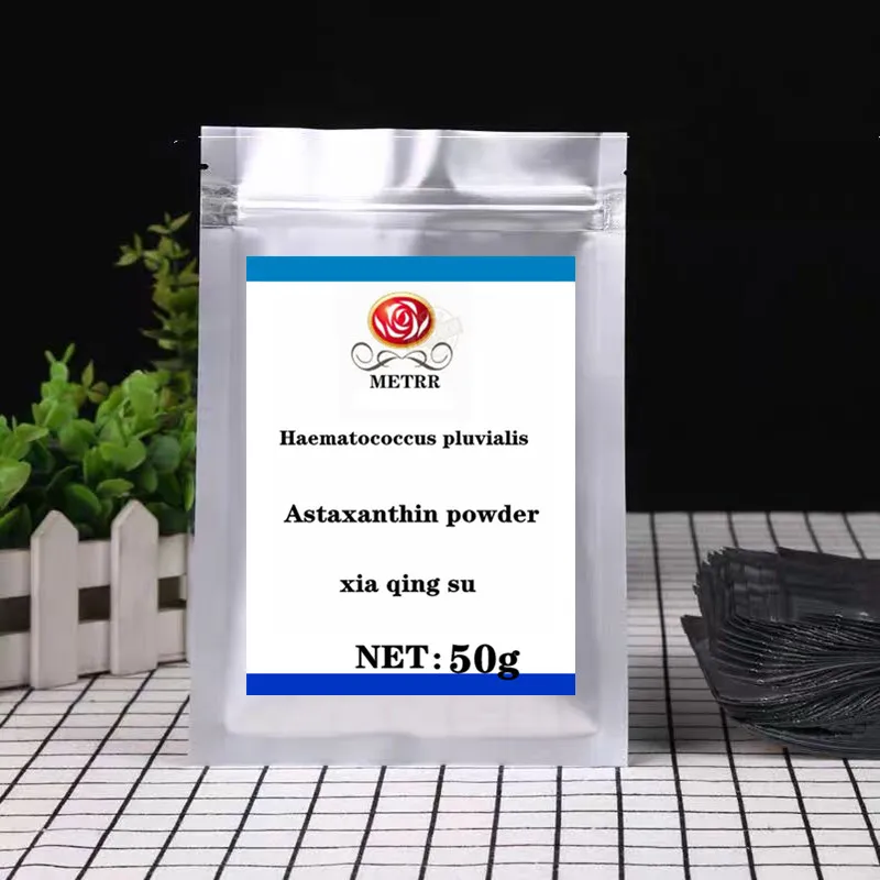 

Hot sale 10% Pure natural astaxanthin powder Haematococcus Pluvialis Extract essence food serum Antioxidant Delay aging fish