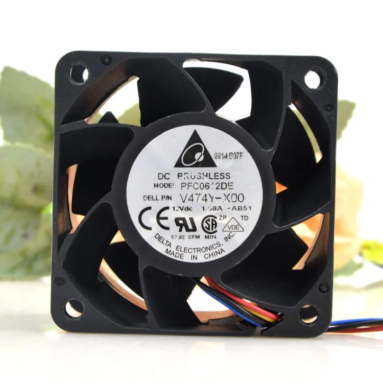 

New Delta PFC0612DE 6CM 60MM 60*60*38MM 6038 12V 1.68A super violent winds of support PWM fan