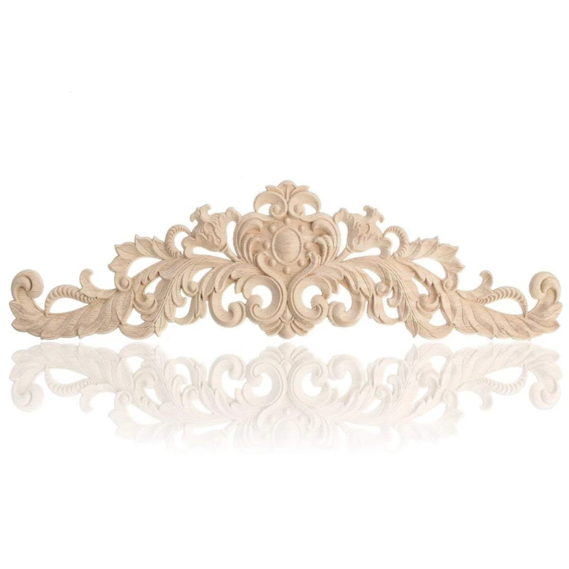 

6Pcs Craft Wood Cabinet Furniture Carving Corner Wood Ornament Wood Ornaments Handmade