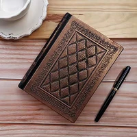 vintage leather diary pen embossed cover multifunctional writing board paper stationery travel notepad school student supplies