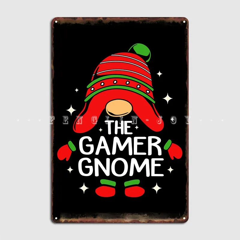 The Gamer Gnome Metal Plaque Poster Club Party Wall Decor Pub Garage Funny Tin Sign Posters