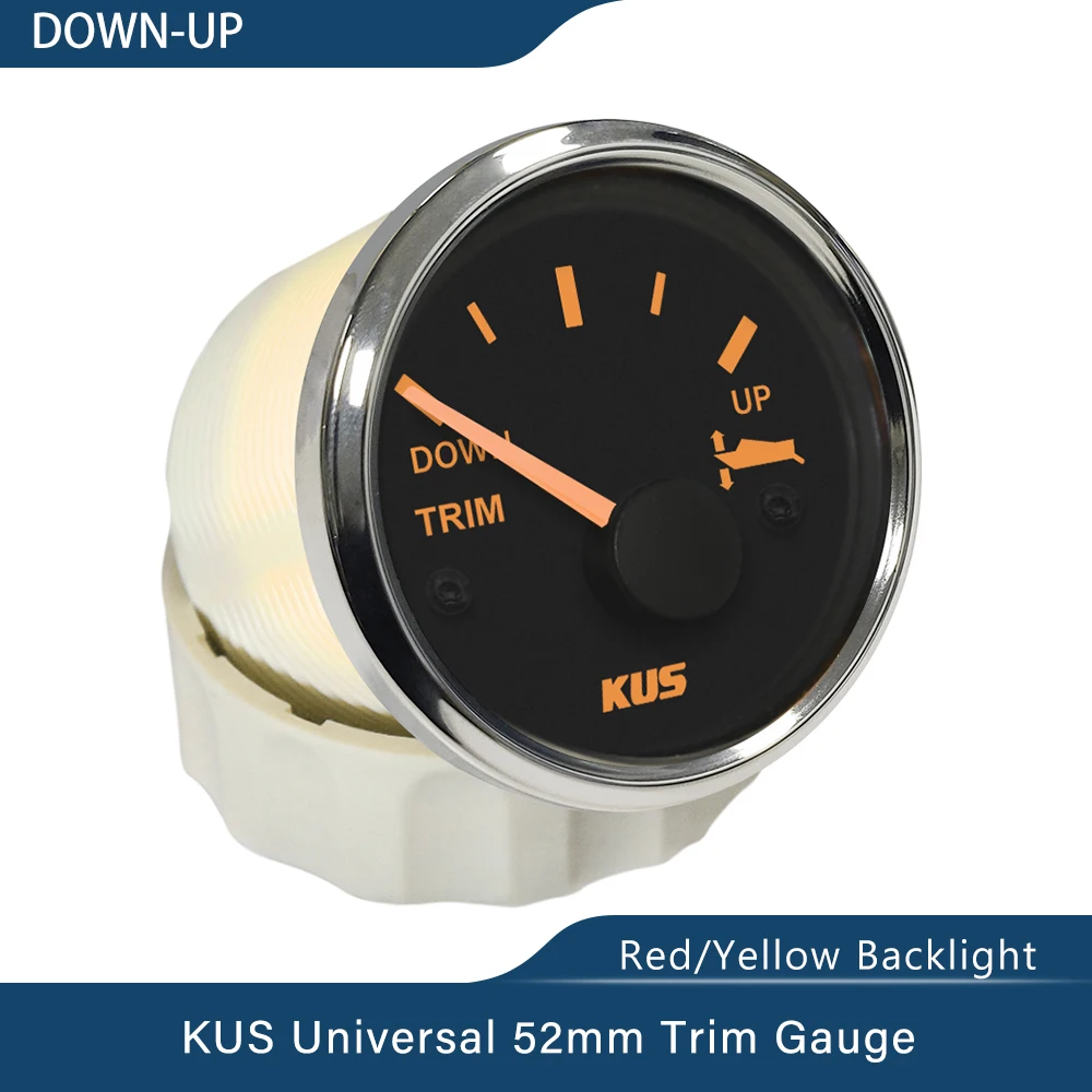 Новый KUS 52 мм вверх-вниз/влево-вправо лодка Trim Gauge морской индикатор наклона 0-190 Ом