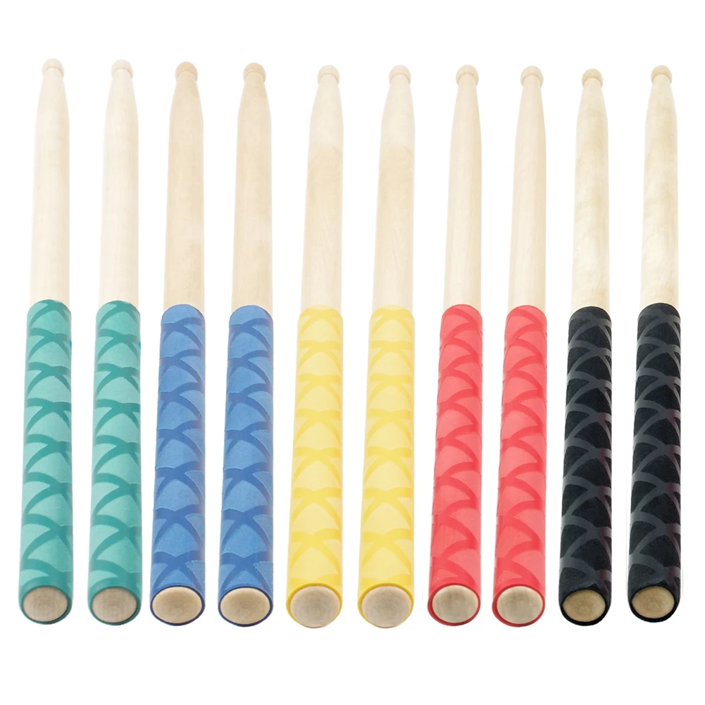 

2x Drum Stick Grips Drumsticks Anti-Slip Sweat Absorbed Grip For 7A 5A 5B 7B 16.5cm Drumsticks Grips Percussion Instrument