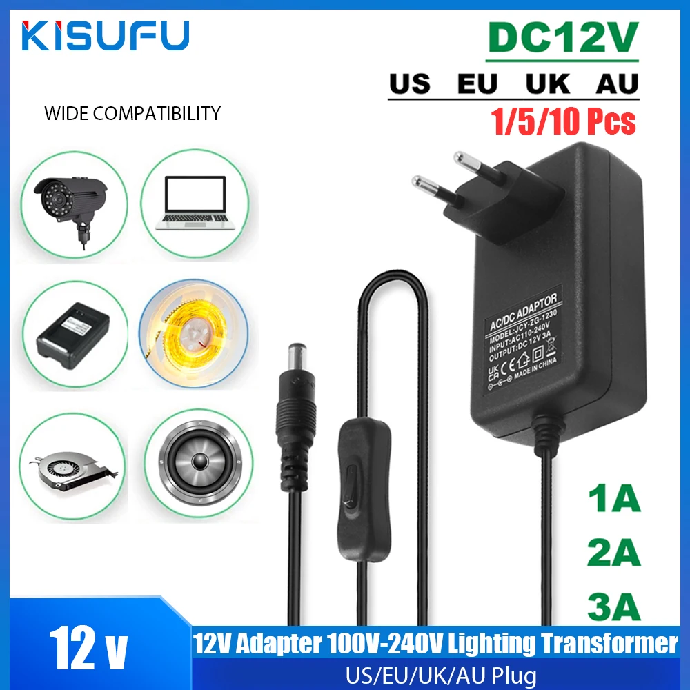Адаптер для освещения 100-240 В 12 1 А/2 а/3 А