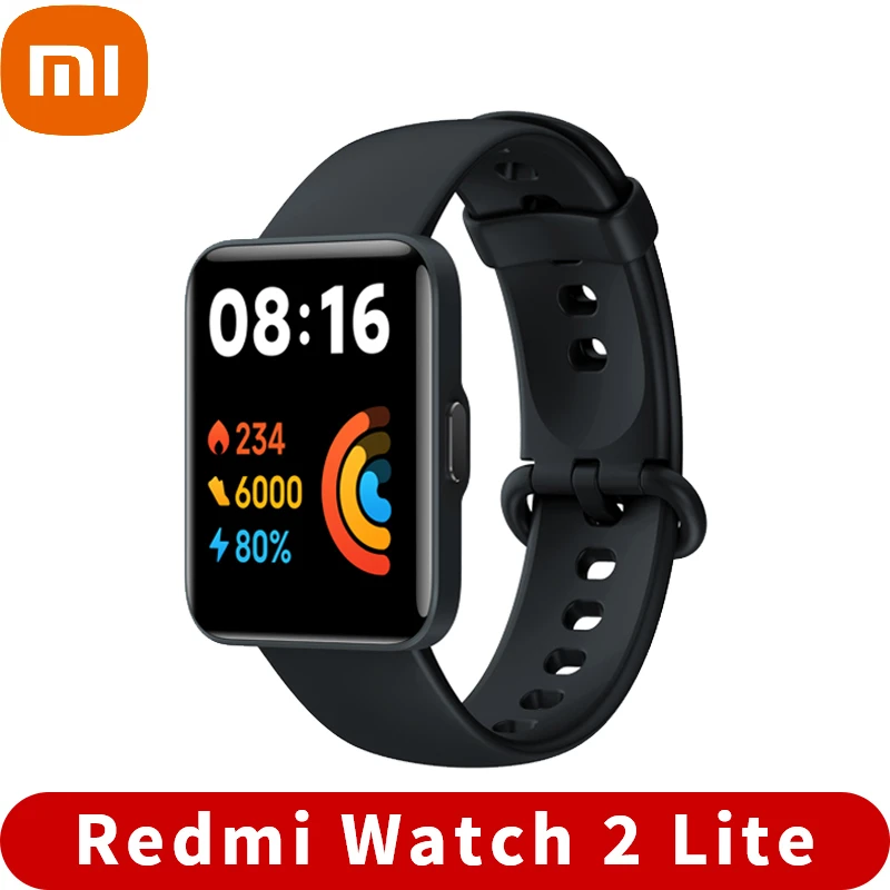 

Умные часы Xiaomi Redmi Watch 2 lite Bluetooth 5,0 Mi Band HD GPS Смарт-часы с функцией измерения уровня кислорода в крови спортивный браслет