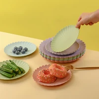 food plate convenient bright colored wide application creative lace decor cake plate for kitchen food tray dessert tray