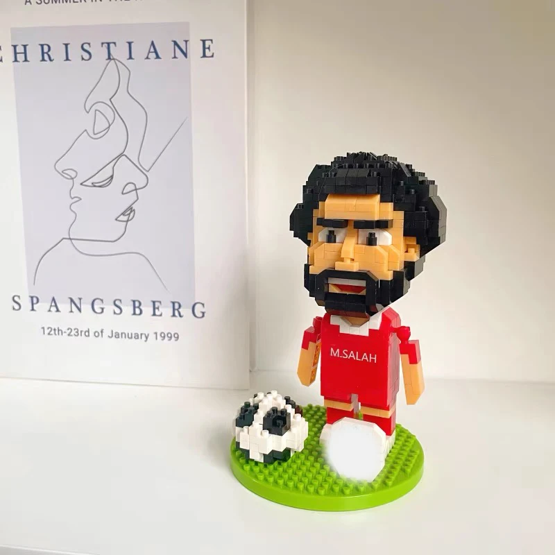 Фото MOC World Football Players Series, набор строительных блоков, 3D фигурка, модель, микро-кирпич, сборка, игрушки для детей, подарки для взрослых №5