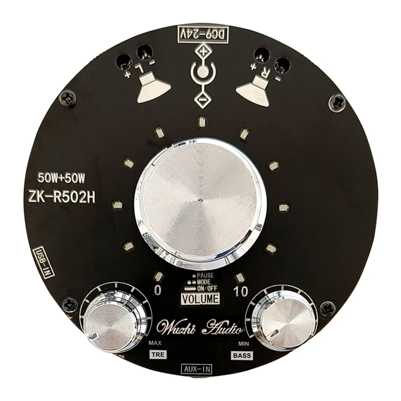 

BT 5.0 Stereo Receiver Amplifier Board 2 Channel Mini High Power Amp Board 50W x2 TPA3116D2 DC 9-24V for DIY