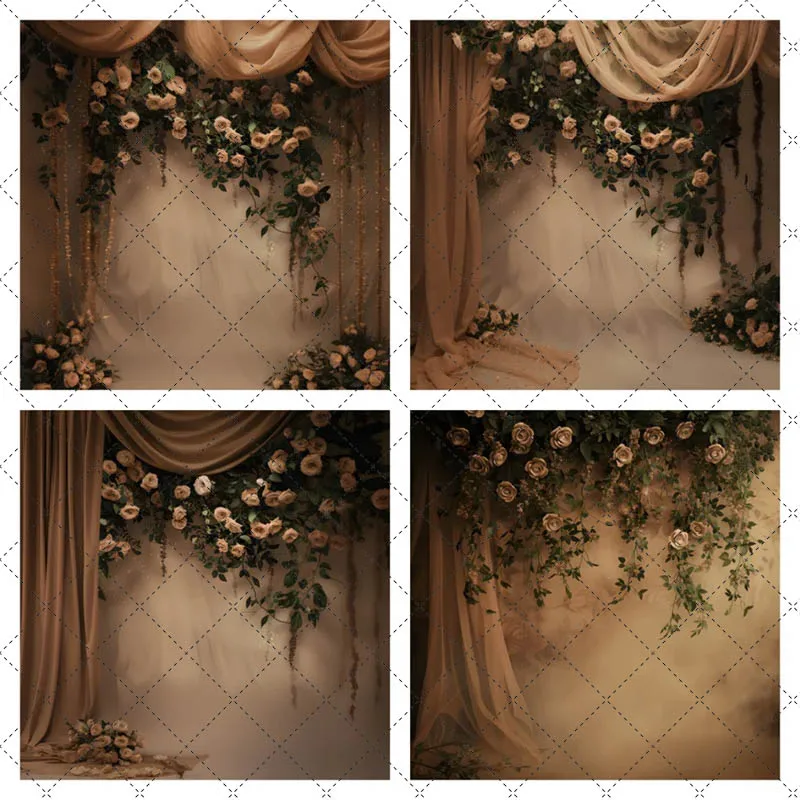 Мехофонд бежевый фон для фотосъемки цветочные настенные шторы Декор беременных