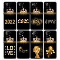 diamond crown 2022 love flower queen phone case for xiaomi mi 11 11t 11x pro lite ne 12 poco x3 f3 m3 m4 nfc pro soft thin cover