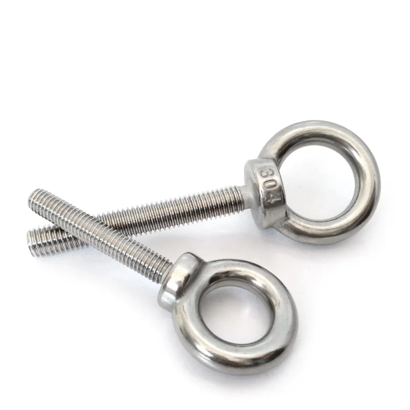 

M10*30/M10*40/M10*50/M10*60MM 304 Stainless Steel Lifting Eye Bolts Ring Screw Loop Hole for Cable Rope Lifting