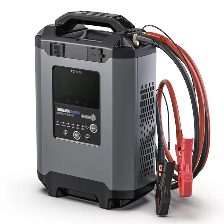 TOPDON T90A Промышленное 24 Вольт 30 А 12 В 20 40 Автомобильное зарядное устройство для