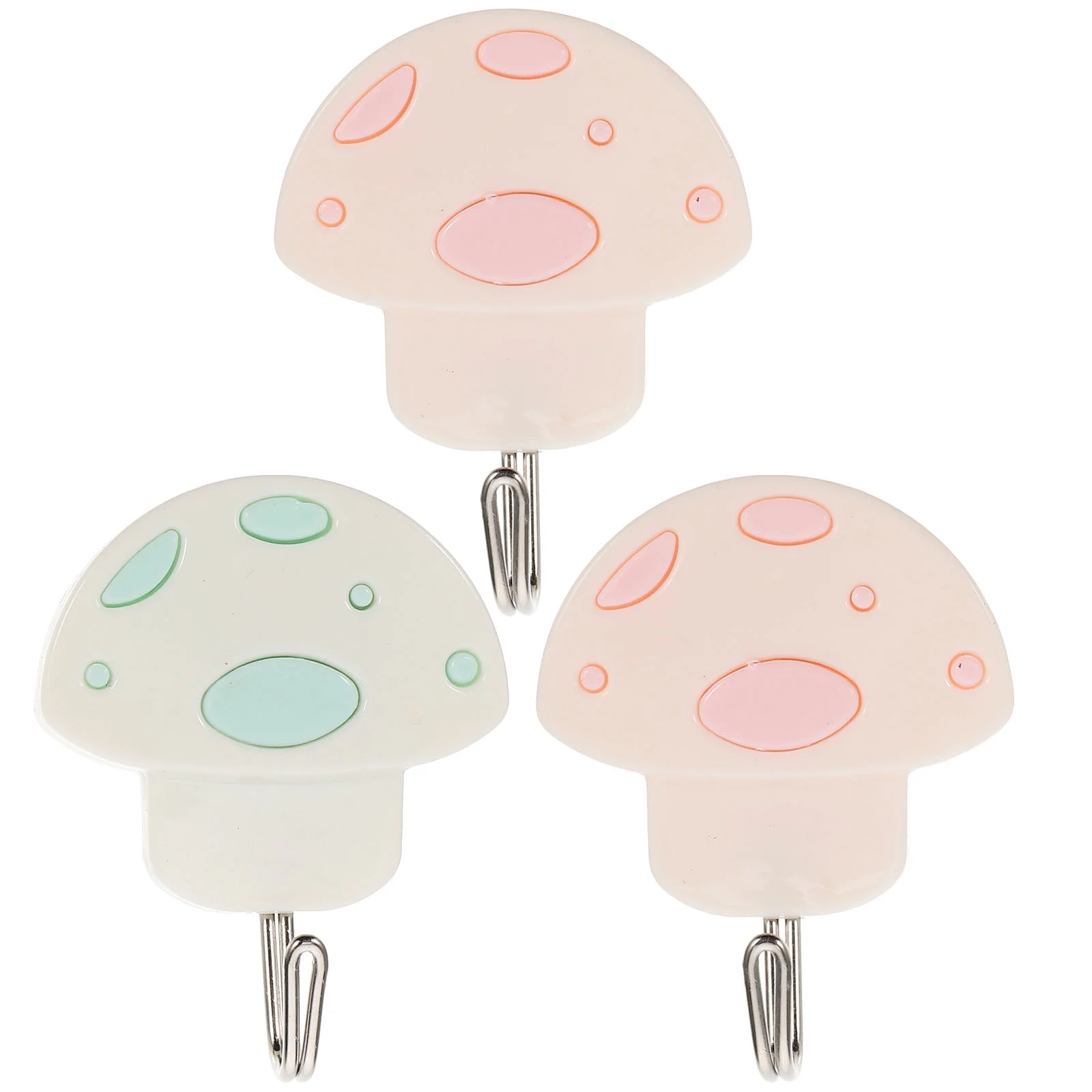

Cute Wall Hooks Adhesive Decorative Sticky Bathroom Mushroom Reusable Keychain Kids Holder
