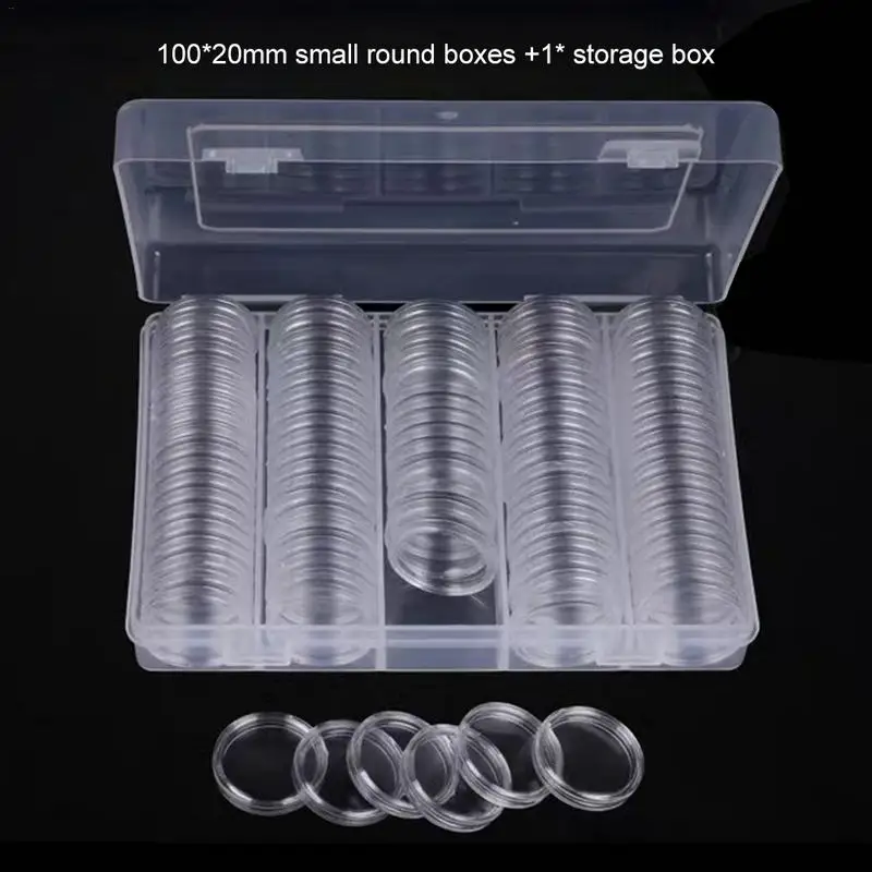 

Pieces 22mm Plastic Coin Holder Capsules Container With Storage Organiz Box And Foam Gasket For Coin Collection Display Case