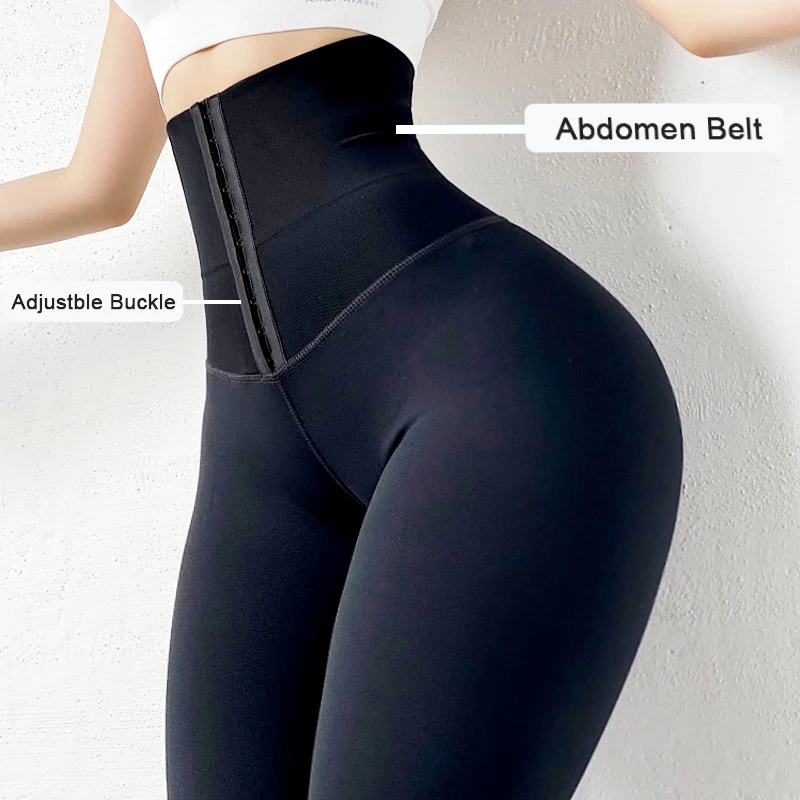 Slimming Tummy Trimmer High Waist Trainer Sports Leggings Warming Trousers Women Fitness Tights  Belly Control Panties Shapewear