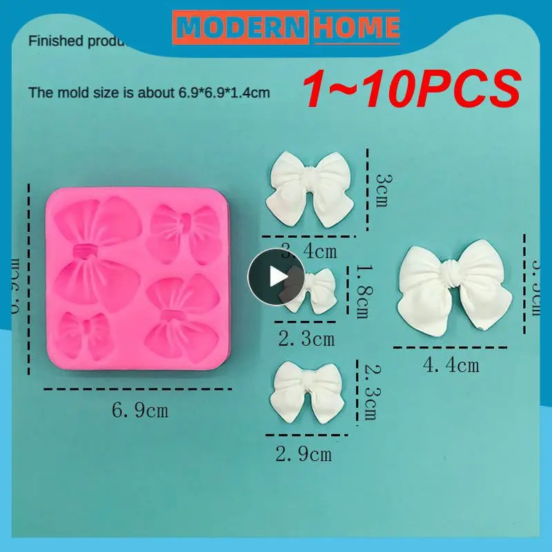 

1~10PCS Bow Tie Silicone Mold Kitchen Cake Baking Decoration Fudge Dessert Cookies Baking Accessories Tools Fondant