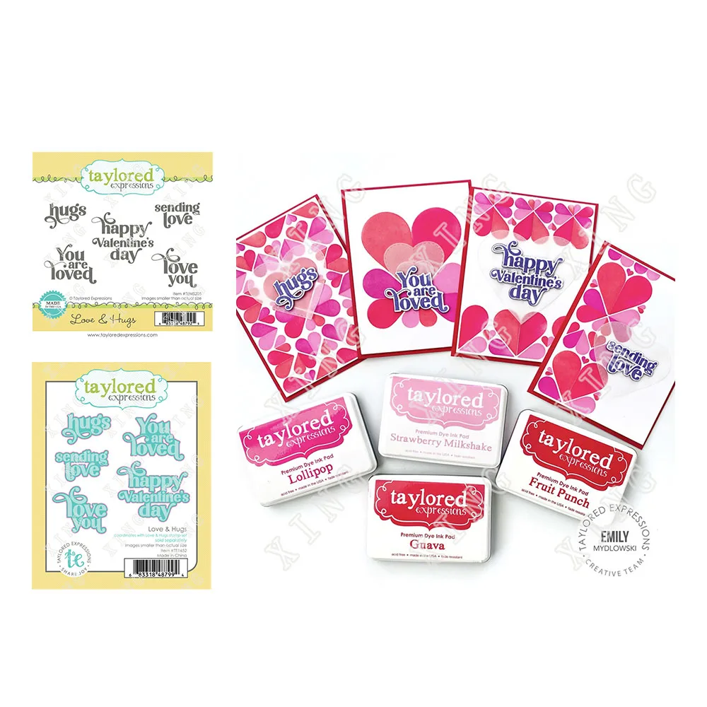 

2022 Newest Diy Greeting Card Decoration Molds Love Hugs Metal Cutting Dies and Stamps Set Scrapbooking Paper Craft Gift Cut Die