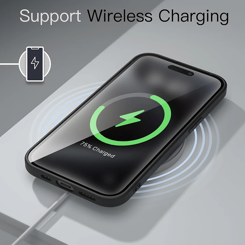 Роскошный Ультратонкий матовый Силиконовый мягкий чехол для iPhone 15 14 Plus 13 Mini Pro Max SE