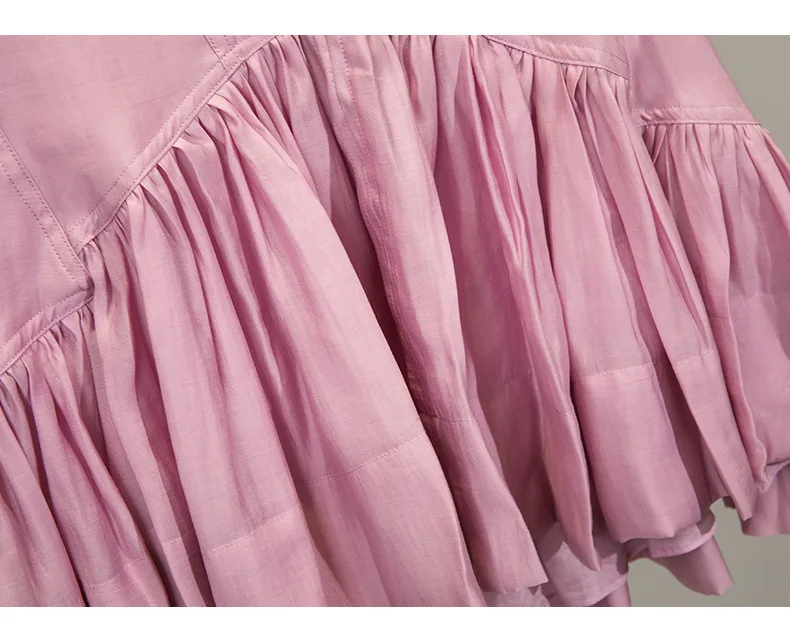 Женская плиссированная юбка средней длины однотонная короткая на весну и лето |