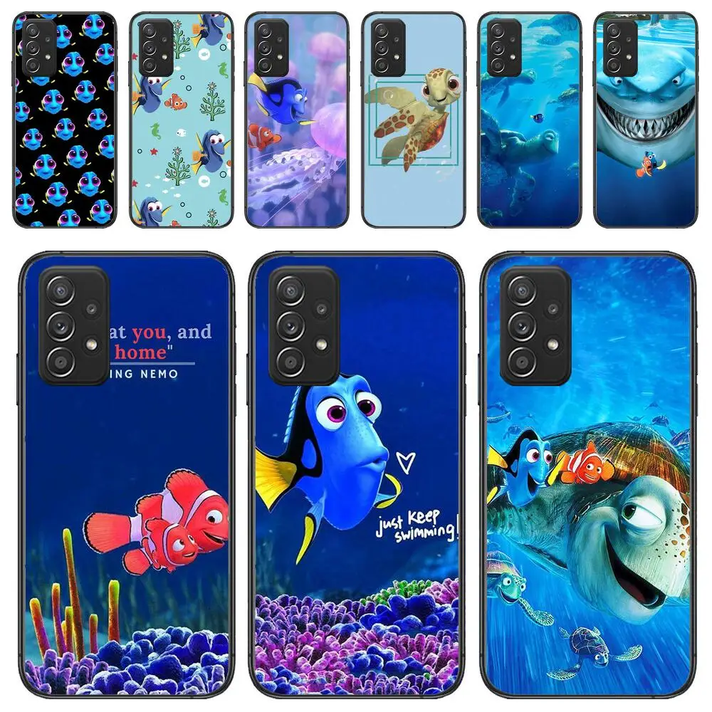 

Finding Nemo Black Cover for Samsung Galaxy A51 A50 A52 5G A20E A60 A20S A71 A40 A40S A90 A70 A32 A30 A70 A21S phone case