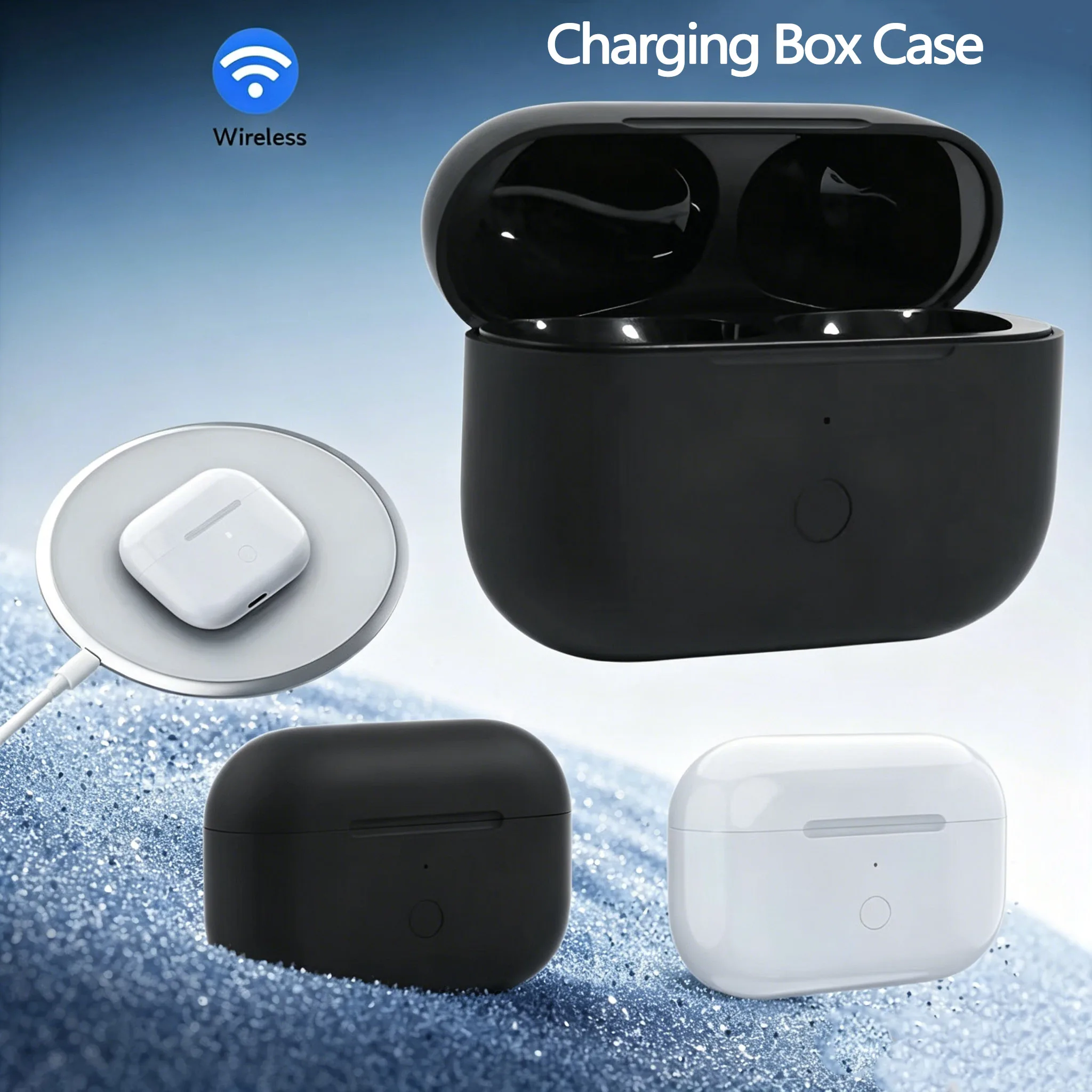 Фото Зарядный чехол для беспроводных наушников Airpods Pro с встроенным аккумулятором 660 мАч, поддерживающий беспроводную зарядку. №5
