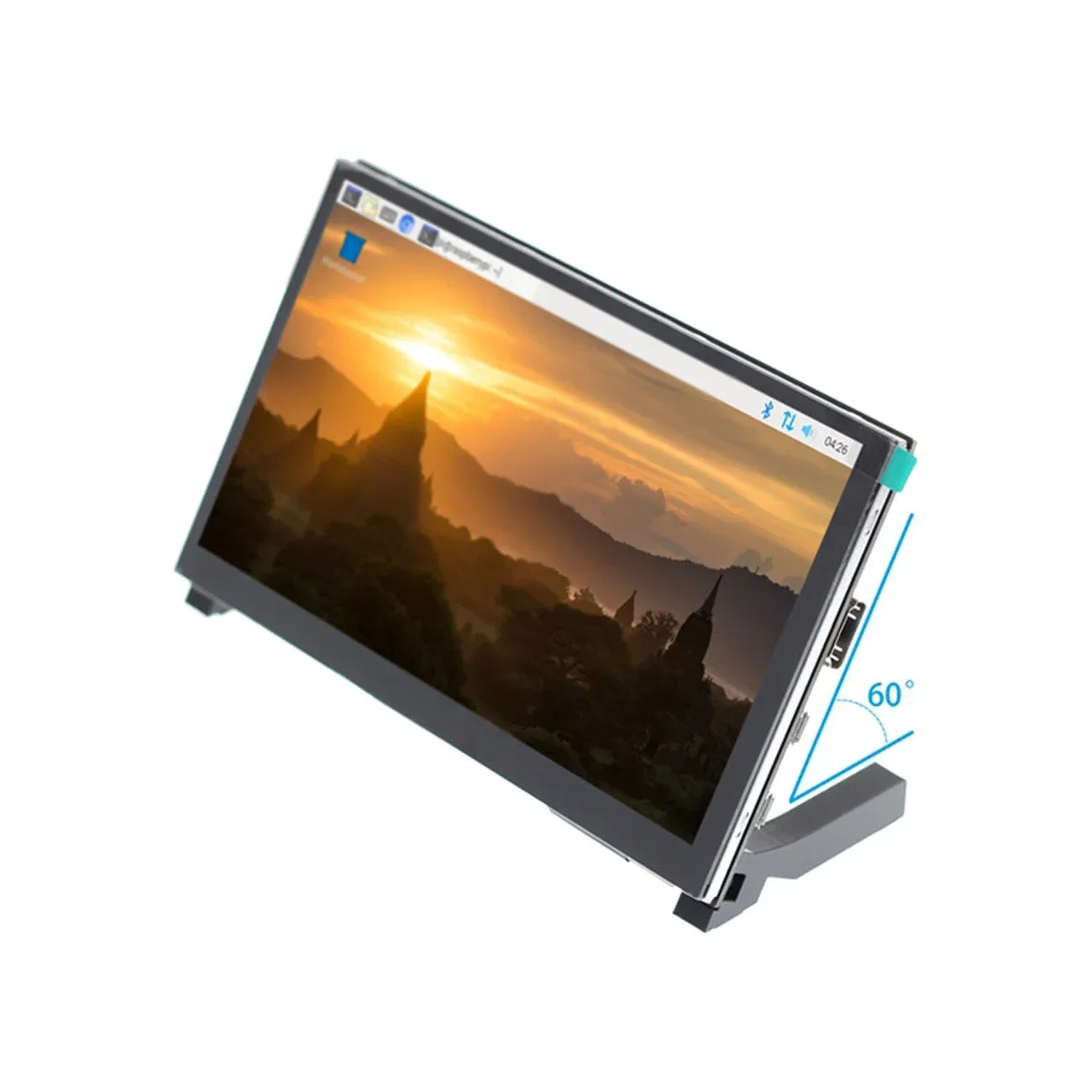 Фото Сенсорный IPS-экран RoRuSLCD 7 дюймов с полным углом обзора для Raspberry Pi, HD HDMI-дисплей, емкостный монитор с 5-точечным сенсорным управлением №2