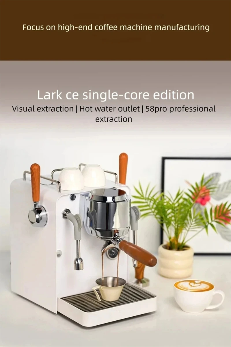 

CAFOVO E101 58 мм эспрессо-машина с PID полуавтоматической кофемашиной, манометром и паровой палочкой для домашнего бариста, 220 В