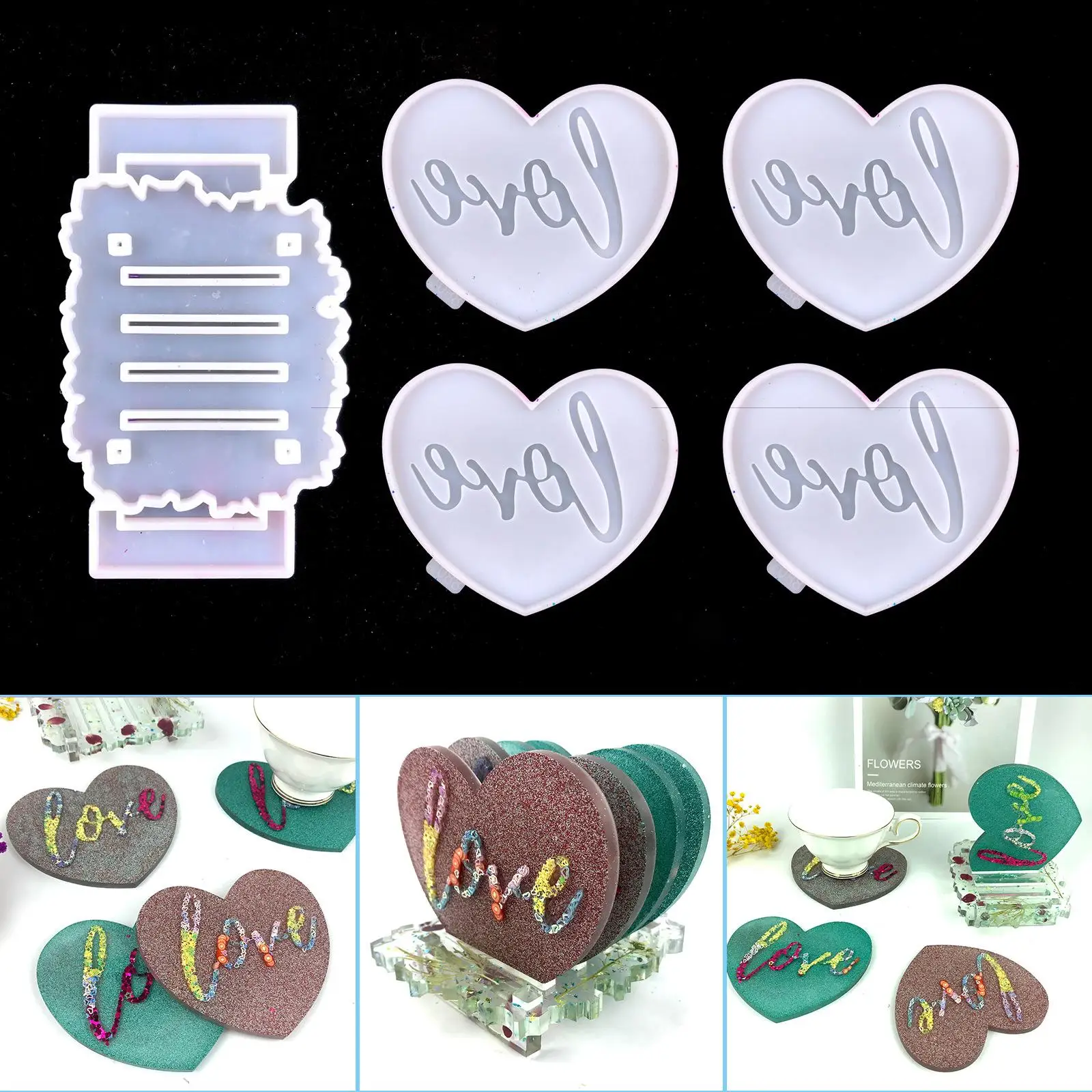 

Epoxy Resin Mold Coaster Decorative Cup Holder Crafts Art Handmade