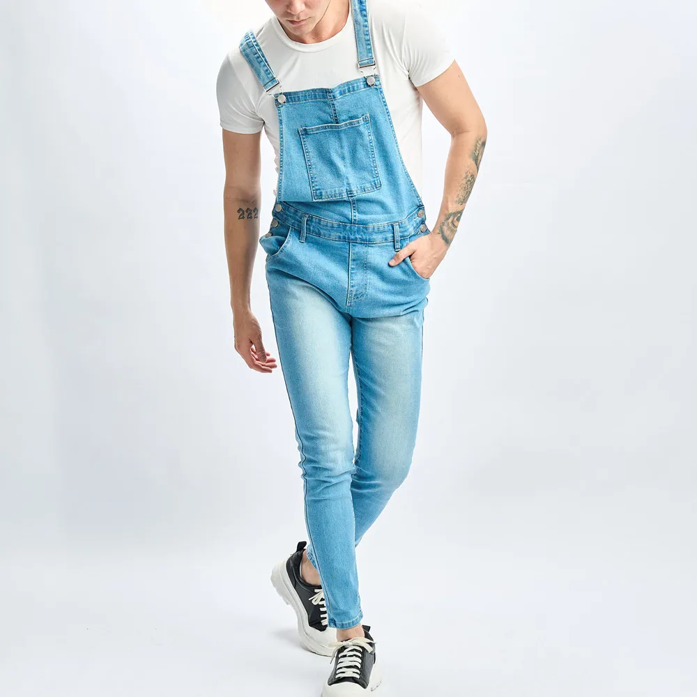 Мужские Облегающие Повседневные Джинсы С Эластичной Резинкой На Талии В