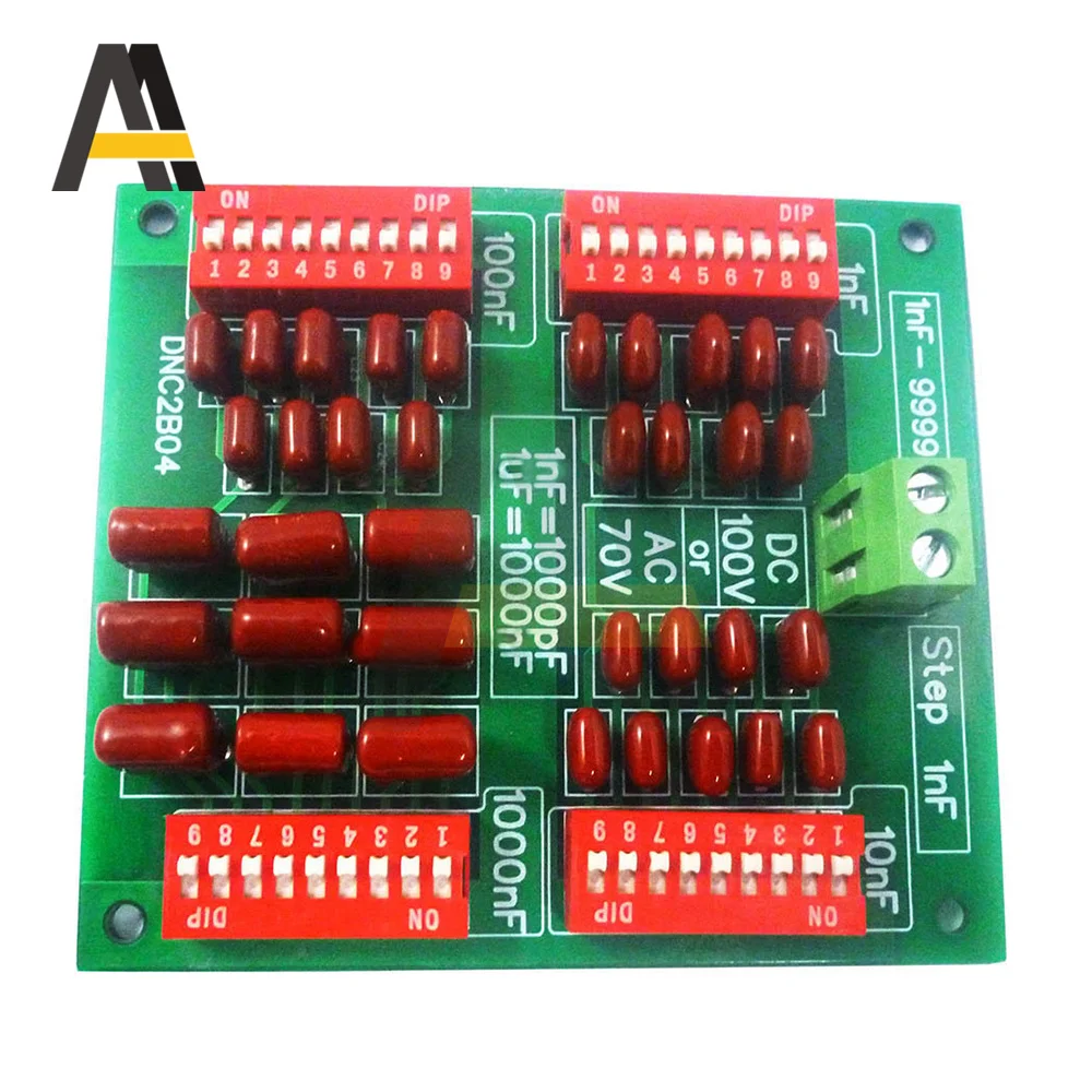 Купи 1nF to 9999nF Step-1nF 4 Decimal Digit Programmable Capacitor Board DC100V/AC70V Polypropylene Film Capacitor for ducation за 406 рублей в магазине AliExpress