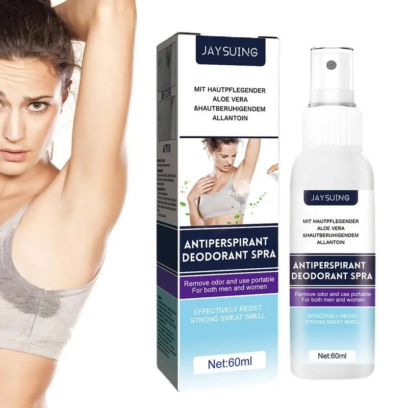 

Antiperspirant Deodorant Spray 60ml Body Armpit Odor Remover Spray Portable Smell Removal Refresh Body Deodorant Liquid Summer