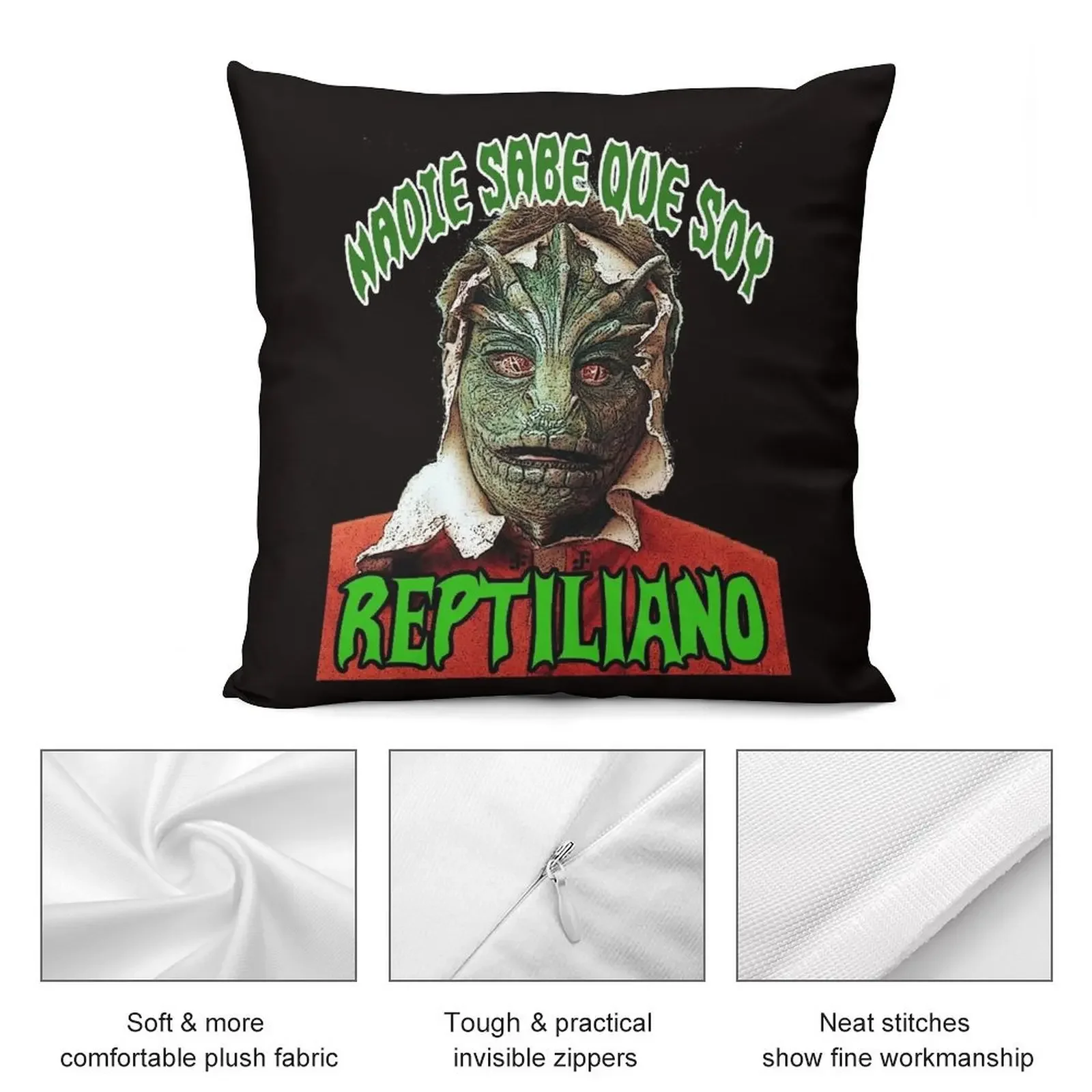NOBODY KNOWS I'M A REPTILIAN Декоративная подушка Рождественские наволочки Декоративные