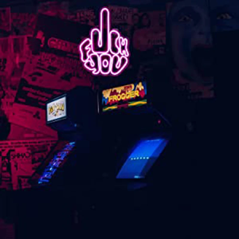 Letters Gesture Neon Signs for Wall Pink LED Neon Lights USB Neon Wall Light Neon Bar Light Up Sign for Bedroom Party Pub Game Z images - 6